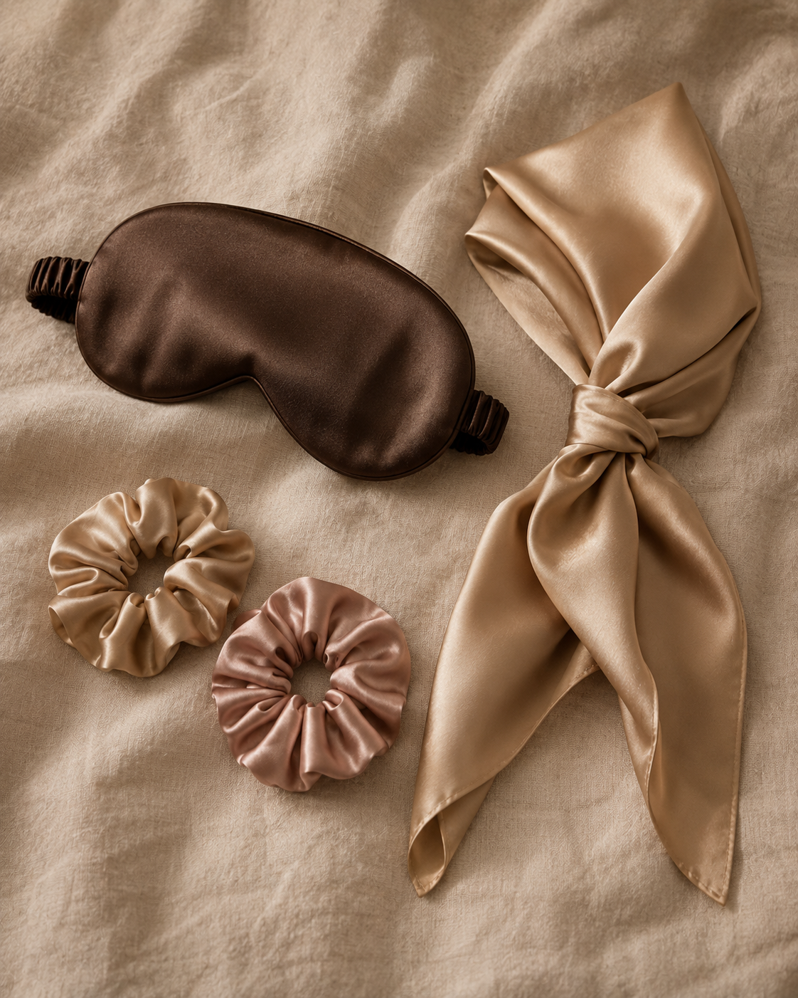 Silk hair accessories set