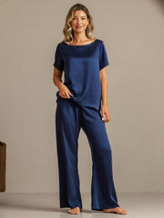19Momme Women's Washable Silk Short Sleeve Pajamas Set
