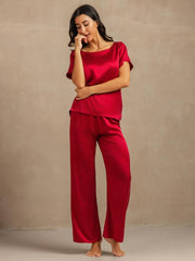 19Momme Women's Washable Silk Short Sleeve Pajamas Set