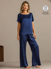 19Momme Women's Washable Silk Short Sleeve Pajamas Set