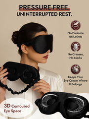 22 Momme 100% Mulberry Silk 3D Sleep Mask With Upgraded Nose Wings