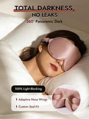 22 Momme 100% Mulberry Silk 3D Sleep Mask With Upgraded Nose Wings