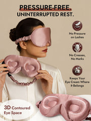 22 Momme 100% Mulberry Silk 3D Sleep Mask With Upgraded Nose Wings