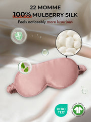 22 Momme 100% Mulberry Silk 3D Sleep Mask With Upgraded Nose Wings