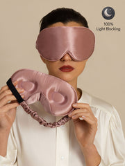 22 Momme 100% Mulberry Silk 3D Sleep Mask With Upgraded Nose Wings