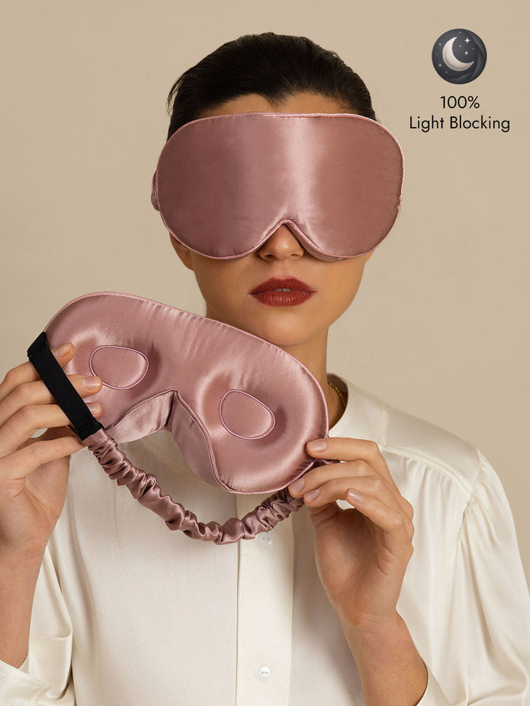22 Momme 100% Mulberry Silk 3D Sleep Mask With Upgraded Nose Wings
