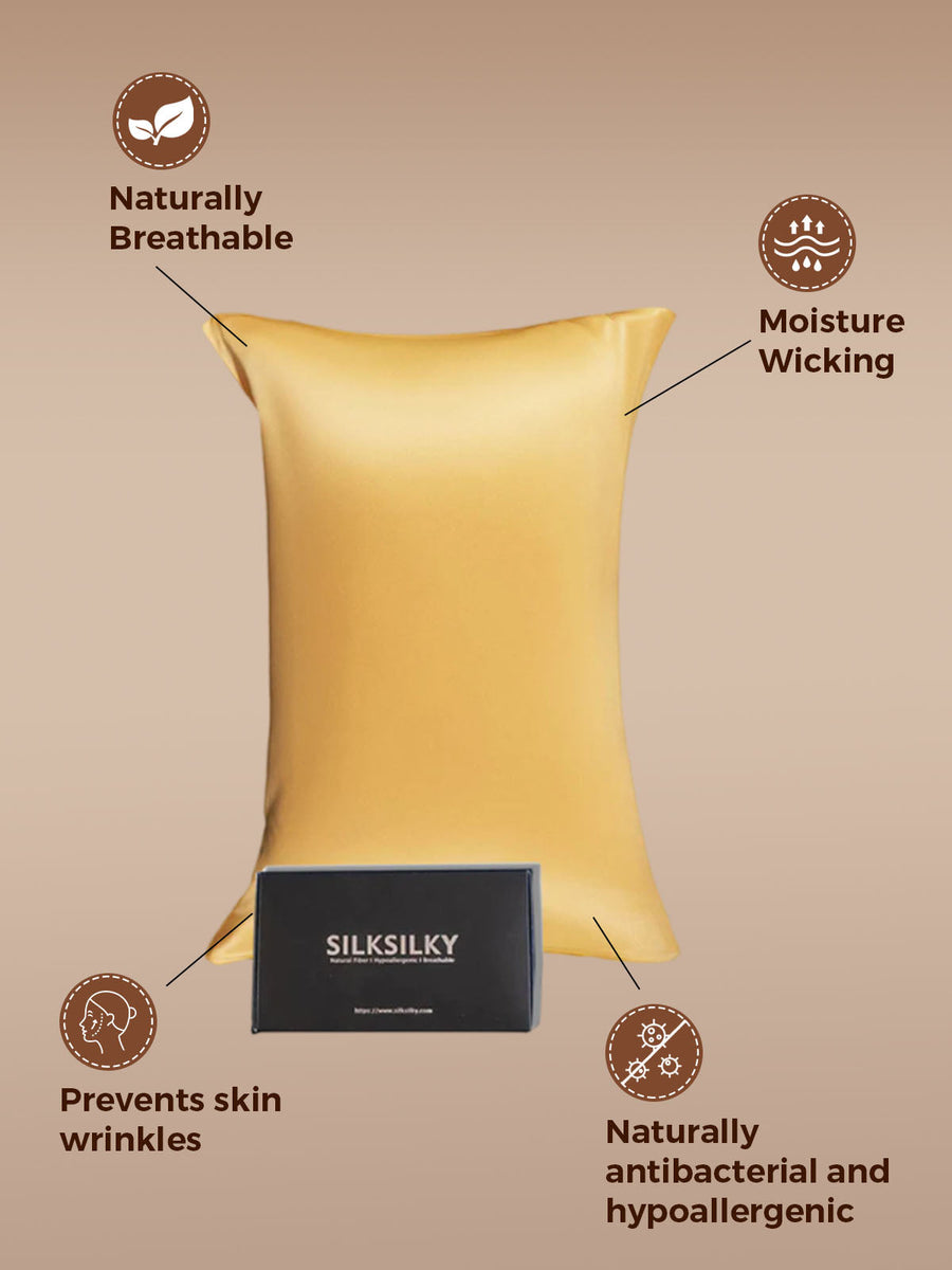 22Momme 100% Mulberry Silk Pillowcase - Envelope Closure