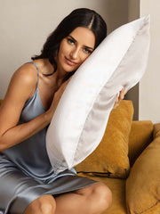 22Momme 100% Mulberry Silk Pillowcase - Two-tone Design