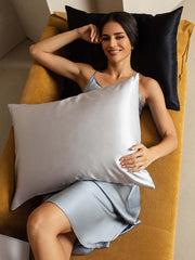 22Momme 100% Mulberry Silk Pillowcase - Two-tone Design
