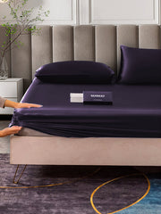 22Momme 3Pcs Silk Set Fitted Sheet+2x Pillowcases