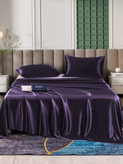 22Momme 3Pcs Silk Set Flat Sheet+2x Pillowcases