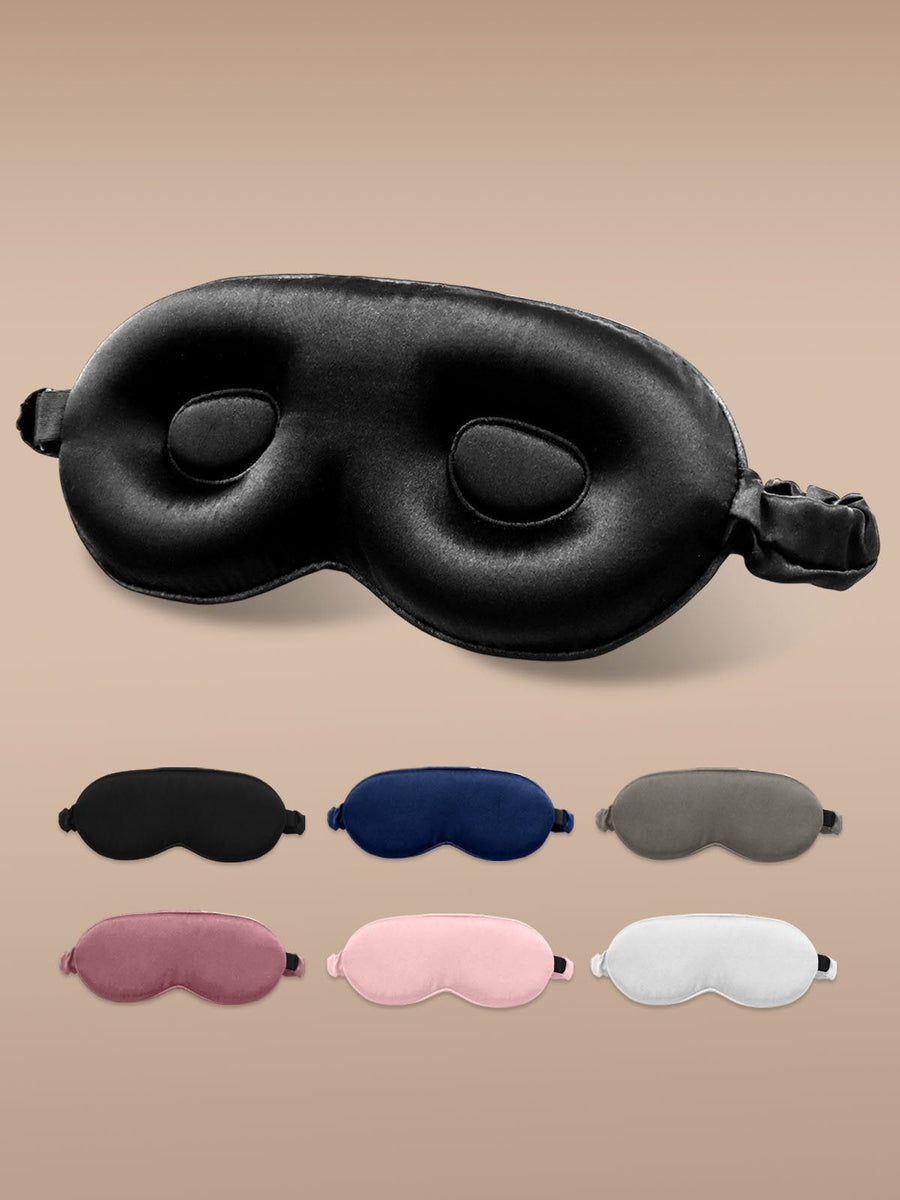 22Momme Pure Silk 3D Contoured Adjustable Eye Mask