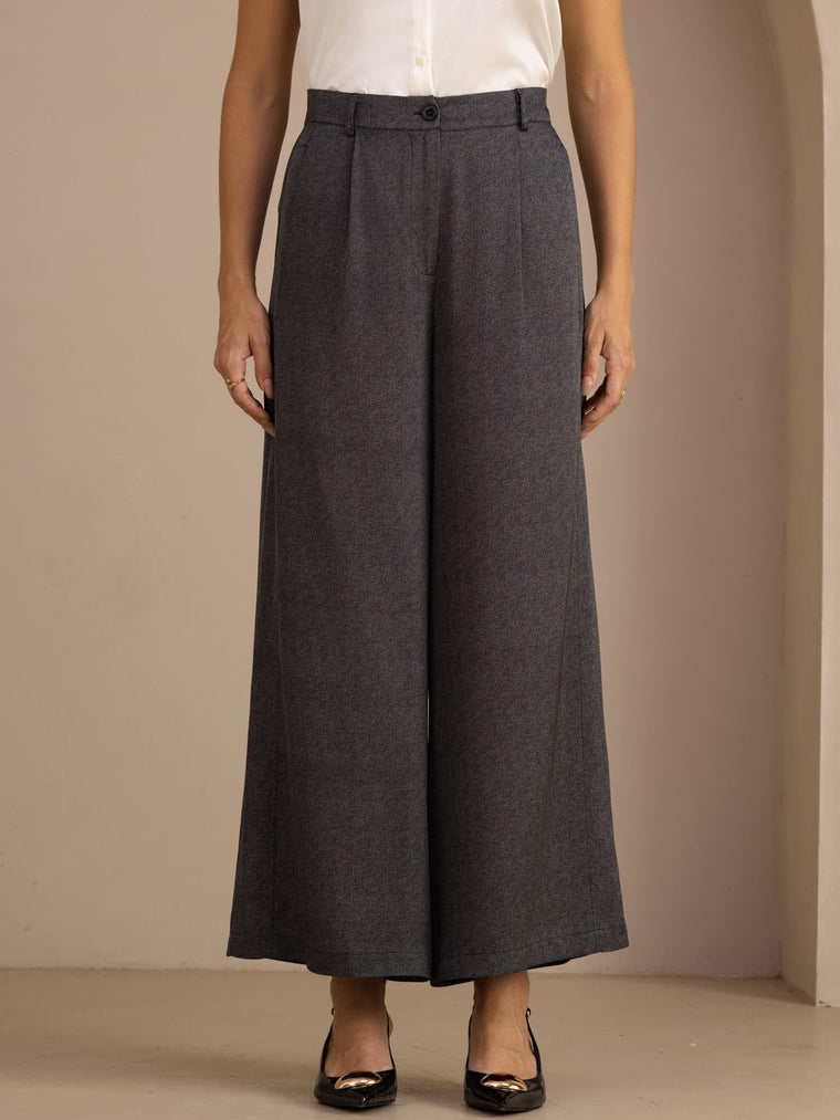 22Momme Silk Women’s High Waist Wide Leg Business Classic Pants With Pockets