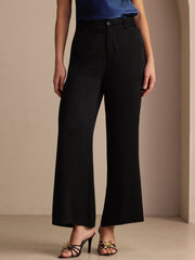 22Momme Silk Women’s High Waist Wide Leg Casual Pants With Pockets