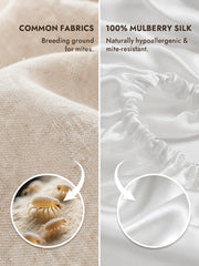 25Momme Mulberry Silk Seamless Fitted Sheet