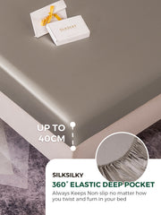 25Momme Silk 4Pcs Set Fitted&Flat Sheets+2x Pillowcases