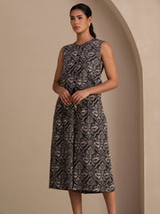 26Momme 100% Mulberry Silk Women's Printed Sleeveless Vest Top & Culottes Pants Set