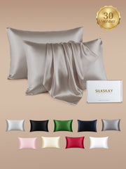 2Pcs 30Momme 100% Silk Pillowcases Bundle- Hidden Zipper
