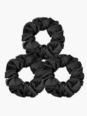 3Pcs Bundle Pure Silk Large Hair Scrunchies - 3.5cm