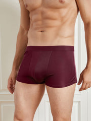 3Pcs Mens Pure Silk Boxer Briefs Underwear