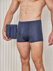3Pcs Men‘s Pure Silk Boxer Briefs Underwear