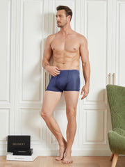 3Pcs Men‘s Pure Silk Boxer Briefs Underwear
