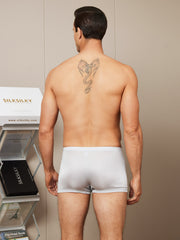 3Pcs Men‘s Pure Silk Boxer Briefs Underwear