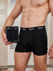 3Pcs Men‘s Ultra Soft Comfy Pure Silk Boxer Underwear