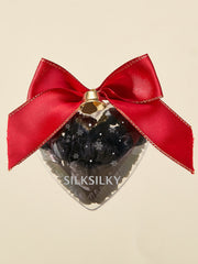 3Pcs Pure Silk Holiday Skinny Hair Scrunchie Ornament - 1cm