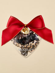 3Pcs Pure Silk Holiday Skinny Hair Scrunchie Ornament - 1cm