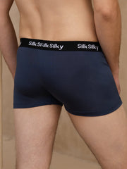 3Pcs Pure Silk Men's Comfort Breathable Boxer Brief Underwear