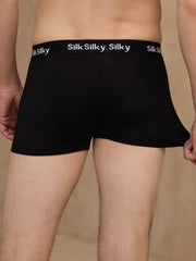 3Pcs Pure Silk Men's Comfort Breathable Boxer Brief Underwear