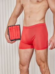 5Pcs Pure Silk Men‘s Boxer Briefs with Fly Opening
