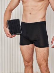 5Pcs Pure Silk Men‘s Boxer Briefs with Fly Opening