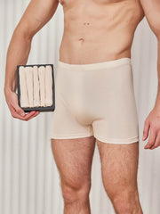 5Pcs Pure Silk Men‘s Boxer Briefs with Fly Opening