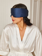 Adjustable Velcro Wrap-Around Silk Sleep Eye Mask
