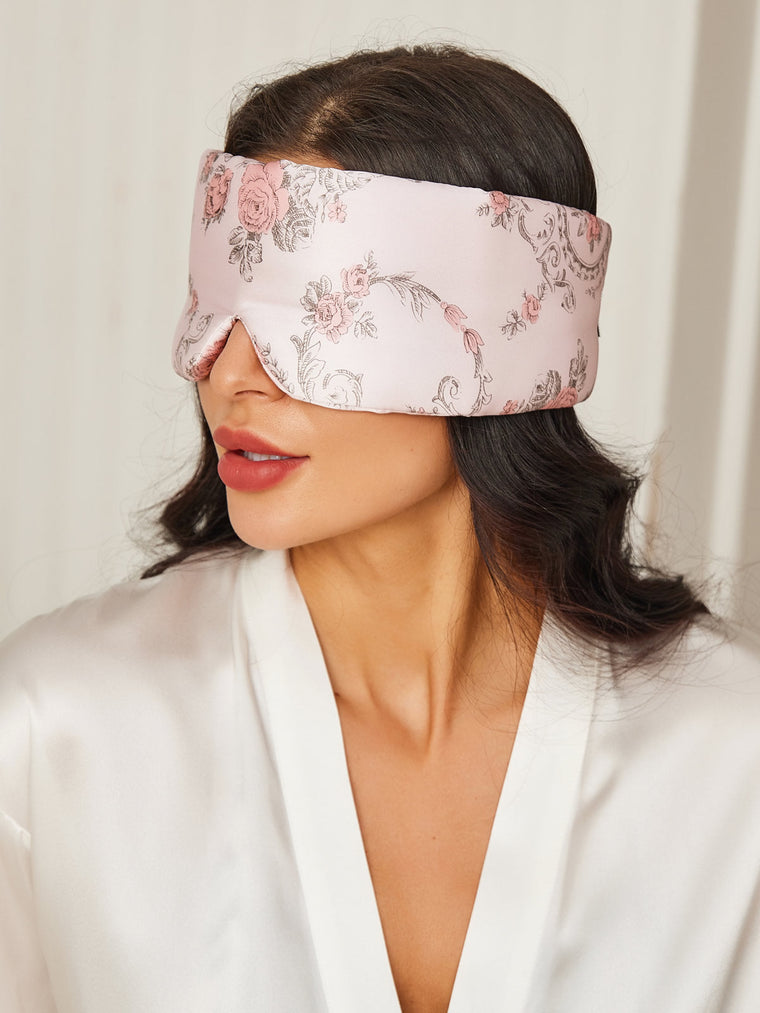 Adjustable Velcro Wrap-Around Silk Sleep Eye Mask