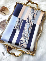 Classic Stripes Long Silk Scarf