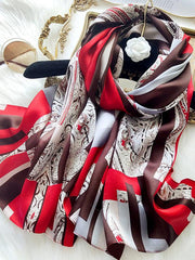 Classic Stripes Long Silk Scarf