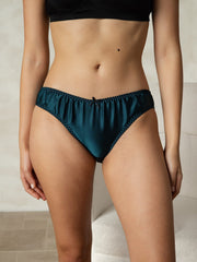 Clearance - 100% Mulberry Silk Classic Bikini Panty with Bow