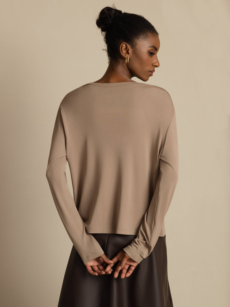 Clearance - 100% Mulberry Silk Women's V-Neck Long Sleeve Basic Cardigan
