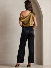 Clearance - 19Momme Silk High Waist Boot Cut Women's Pants