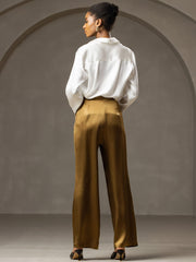 Clearance - 19Momme Silk High Waist Boot Cut Women's Pants