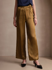 Clearance - 19Momme Silk High Waist Boot Cut Women's Pants