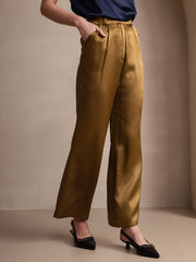 Clearance - 19Momme Silk High Waist Boot Cut Women's Pants