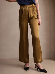 Clearance - 19Momme Silk High Waist Boot Cut Women's Pants