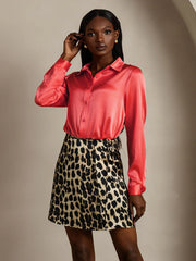 Clearance - 19Momme Silk Lapel Collar Long Sleeve Women's Shirt