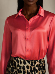 Clearance - 19Momme Silk Lapel Collar Long Sleeve Women's Shirt