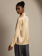 Clearance - 19Momme Silk Long Sleeve Lapel Collar Women's Shirt
