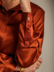Clearance - 19Momme Silk Long Sleeve Lapel Collar Women's Shirt